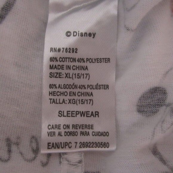 Disney Pajama Bottom Teen Mickey Minnie Love XL 15/17 drawstring elastic - Picture 12 of 12